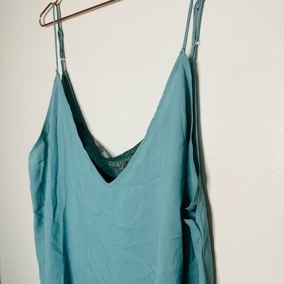 NWT Free People Cyprus Green Intimately Tank Lace Underneath Top Size Large - Picture 4 of 11